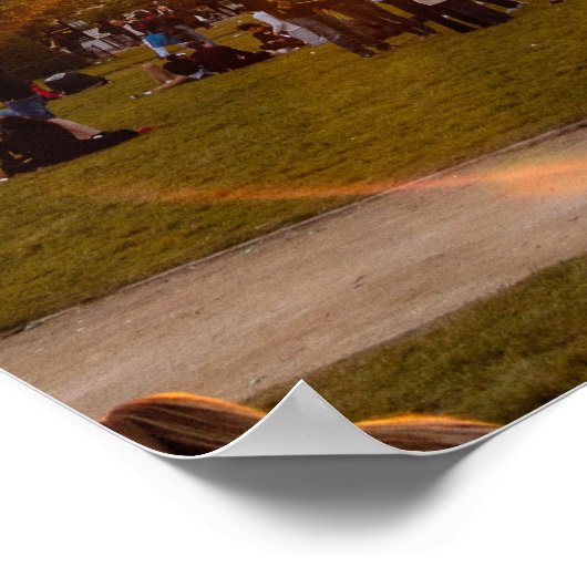 Eiffelturm Sunset Sternexplosion Poster (Ecke)