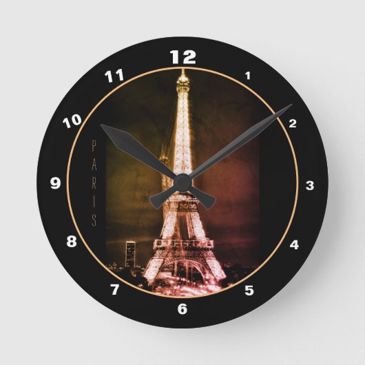 Eiffelturm & Surreal Paris Art/Liebe Frankreich BV Runde Wanduhr (Vorderseite)