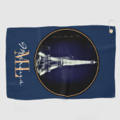 Eiffelturm & Surreal Paris Art/Liebe Frankreich Go Golfhandtuch (Horizontal)