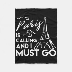 Eiffelturm T-Shirt Paris Ruft Paris Urlaub Fleecedecke