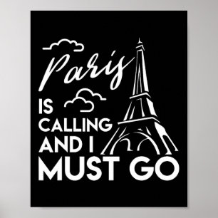 Eiffelturm T-Shirt Paris Ruft Paris Urlaub Poster