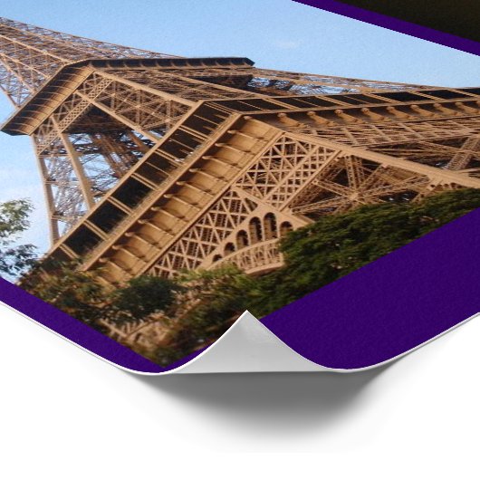 Eiffelturm Tag und Nacht Poster (Ecke)