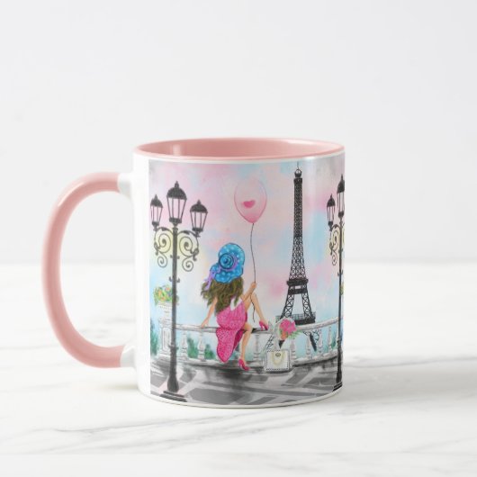 Eiffelturm Tasse Geschenk Frau in Paris (Links)