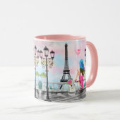 Eiffelturm Tasse Geschenk Frau in Paris (VorderseiteRechts)