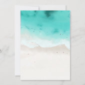 Eiffelturm, Tiara Beach Quinceñera Einladung (Rückseite)