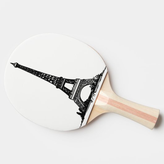 Eiffelturm Tischtennis Schläger (Seitenansicht)