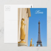 Eiffelturm (Tour Eiffel) in Paris, Frankreich Postkarte (Vorne/Hinten)