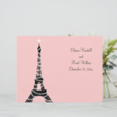 Eiffelturm Twinkles Wedding Program (rosa) (Stehend Vorderseite)