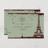 Eiffelturm UAWG Wedding Cards RSVP Karte (Vorne/Hinten)