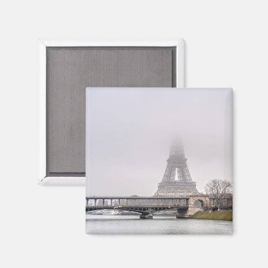 Eiffelturm und Bir-hakeim-Brücke an einem schönen  Magnet (Vorderseite/Rückseite)