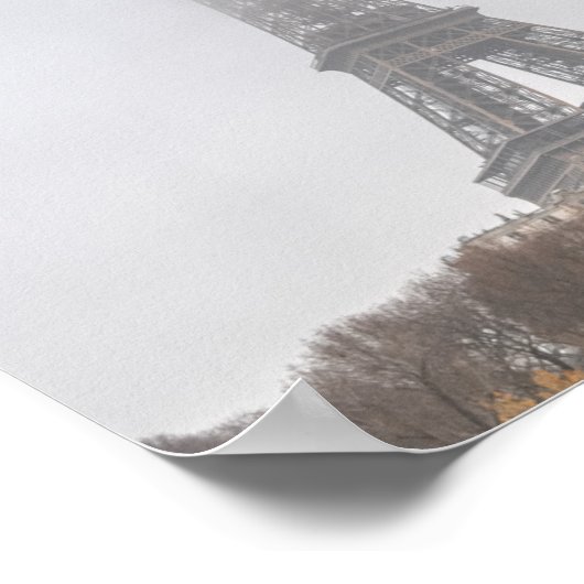 Eiffelturm und Bir-hakeim-Brücke an einem schönen Poster (Ecke)