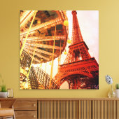 Eiffelturm und Carrousel Leinwanddruck (Insitu (Wohnzimmer))