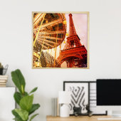 Eiffelturm und Carrousel Poster (Heimbüro)