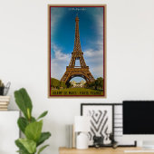 Eiffelturm und Champ de Mars Poster (Heimbüro)