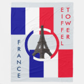 Eiffelturm und Flag Frankreich Fleece Blanket (Vorderseite)