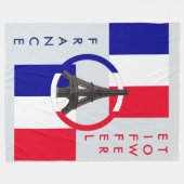 Eiffelturm und Flag Frankreich Fleece Blanket (Vorderseite (Horizontal))
