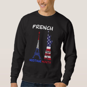 Eiffelturm und Freiheitsstatue Sweatshirt
