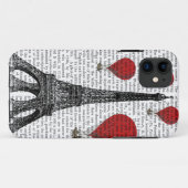 Eiffelturm und glühende Luft-Ballone Case-Mate iPhone Hülle (Rückseite (Horizontal))