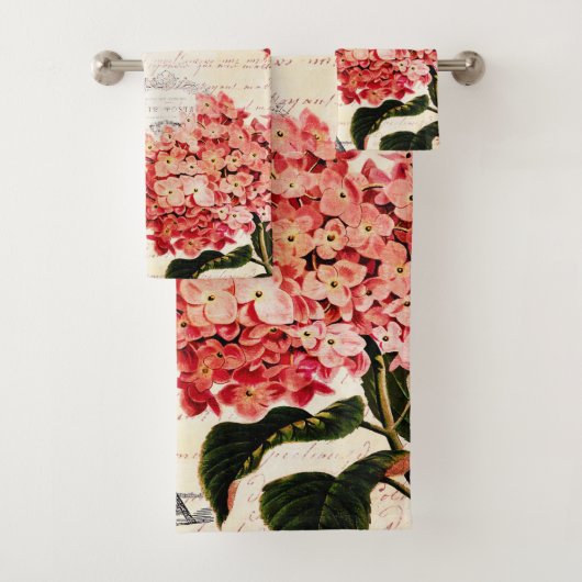 Eiffelturm und Hydrangea Badhandtuch Set (Insitu)