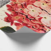 Eiffelturm und Hydrangea Geschenkpapier (Ecke)