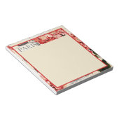 Eiffelturm und Hydrangea Notizblock (angewinkelt)