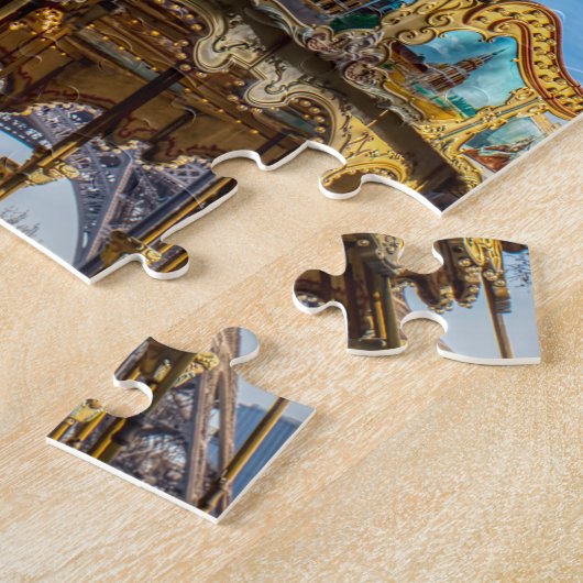 Eiffelturm und Karussell - Paris, Frankreich, Euro Puzzle (Seite)