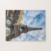 Eiffelturm und Karussell - Paris, Frankreich, Euro Puzzle (Horizontal)