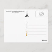 Eiffelturm und lila Cloudscape Postkarte (Rückseite)