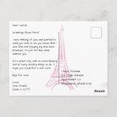 Eiffelturm und Paris Rooftops Postkarte (Rückseite)