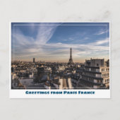 Eiffelturm und Paris Rooftops Postkarte (Vorderseite)
