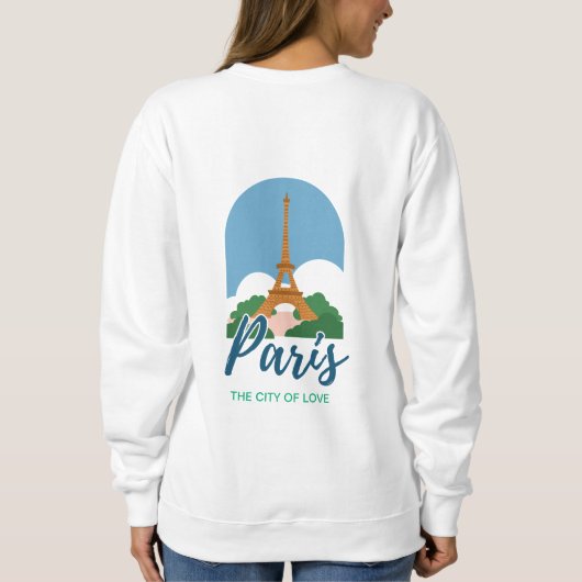Eiffelturm und Paris Sweatshirt (Rückseite)