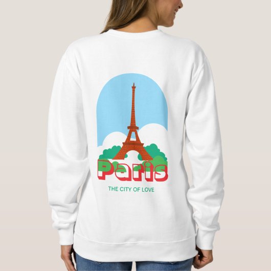Eiffelturm und Paris Sweatshirt (Rückseite)