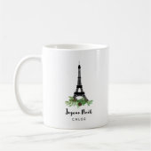 Eiffelturm und Pine | Modernes Joyeux-Weihnachten Kaffeetasse (Links)