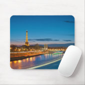 Eiffelturm und Pont Alexandre III nachts Mousepad (Mit Mouse)