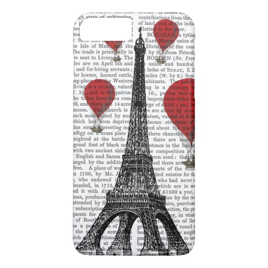 Eiffelturm und Red Hot Air Balloons Case-Mate iPhone Hülle (Rückseite)