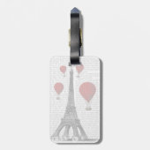 Eiffelturm und Red Hot Air Balloons Gepäckanhänger (Rückseite vertikal)