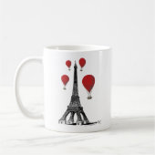 Eiffelturm und Red Hot Air Balloons Kaffeetasse (Links)