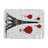 Eiffelturm und Red Hot Air Balloons Magnet (Horizontal)