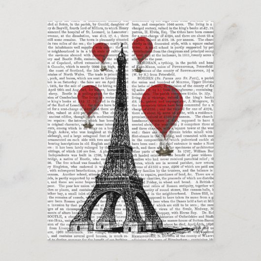 Eiffelturm und Red Hot Air Balloons Postkarte (Vorderseite)