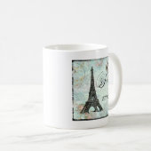 Eiffelturm und Rosengarten Paris Kaffeetasse (VorderseiteRechts)