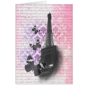 Eiffelturm und Schmetterlinge