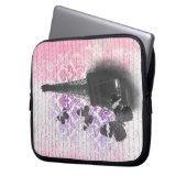 Eiffelturm und Schmetterlinge Laptopschutzhülle (Vorderseite Links)