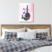 Eiffelturm und Schmetterlinge Leinwanddruck (Insitu (Schlafzimmer))