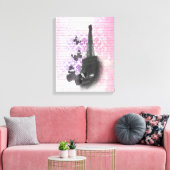 Eiffelturm und Schmetterlinge Leinwanddruck (Insitu (Wohnzimmer))