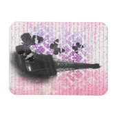 Eiffelturm und Schmetterlinge Magnet (Horizontal)