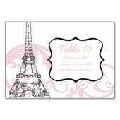 Eiffelturm und Scrolls Tischnummer (Rückseite)