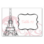 Eiffelturm und Scrolls Tischnummer (Vorderseite)