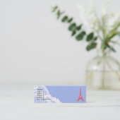 Eiffelturm und Spitzen Mini Visitenkarte (Stehend Vorderseite)