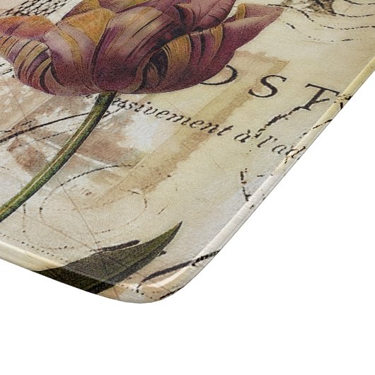 Eiffelturm und Tulpe Schneidebrett (Ecke)