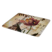 Eiffelturm und Tulpe Schneidebrett (Ecke)